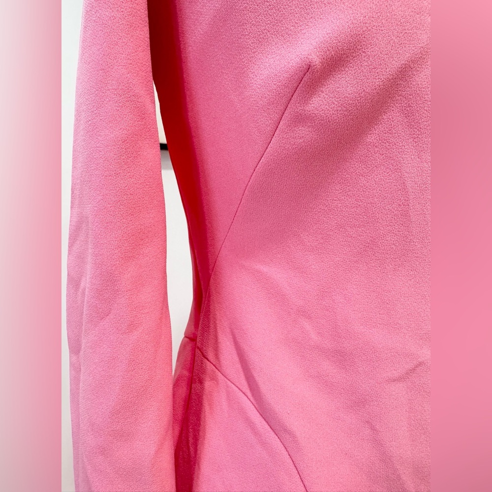 Safiyaa Rory Off-the-Shoulder Gown Pink Long Sleeve Maxi Dress - Picture 8 of 14